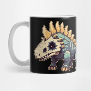 Halloween Chibi Stegosaurus Isometric Dinosaur Mug